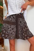 Ole Bubble Cotton Bandana Shorts Chocolate